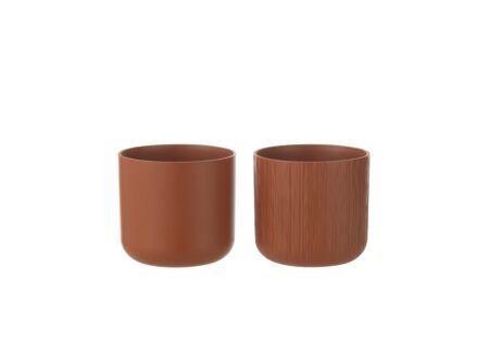 Bloempot Gen H12,6cm - keramiek - bruin