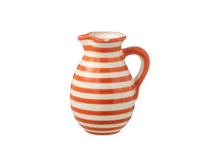 Karaf Grana H26cm - keramiek - oranje/wit