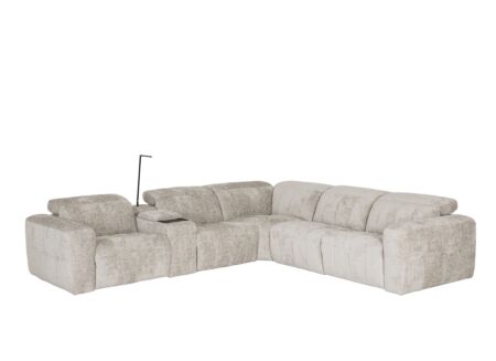 Hoeksalon Crow 334x301cm - stof - turtledove