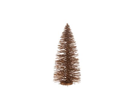 Kerstboom Ø20x48cm - hout - bruin