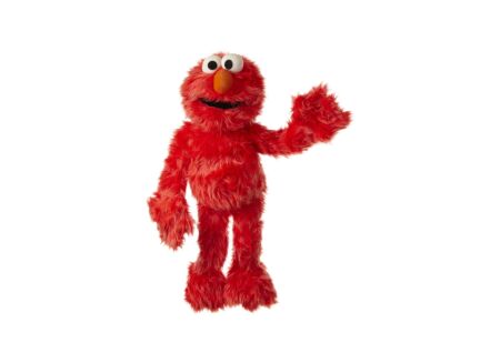 Handpop Sesamstraat Elmo H65cm - polyester - rood