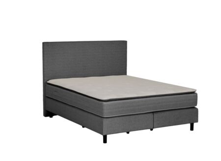 Boxspring Kingstyle 140x200cm - stof - donkergrijs met opbergruimte