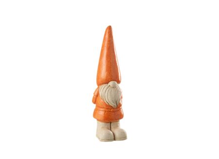 Beeld Kabouter H61cm - polystone - oranje