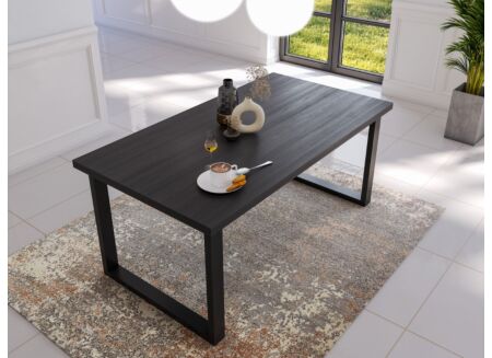 Tafel Valencia 210x98cm - melamine - zwarte eik