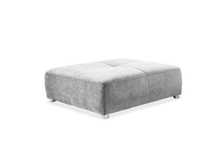 Poef Gulliver 126x41cm - stof - lichtgrijs