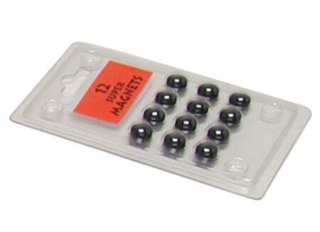 Magneten zwart, set van 12