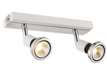 LED spot met 2 spots 5W GU10 chroom wit