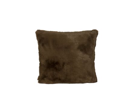 Kussen Duffie 45x45cm - imitatie konijnenvacht - bruin