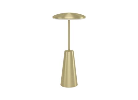 Tafellamp Piccola LED H28cm staal geborsteld geelkoper