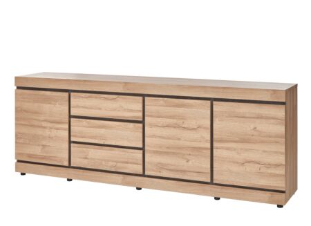 Dressoir Marnix 248cm - meubelplaat - bruin