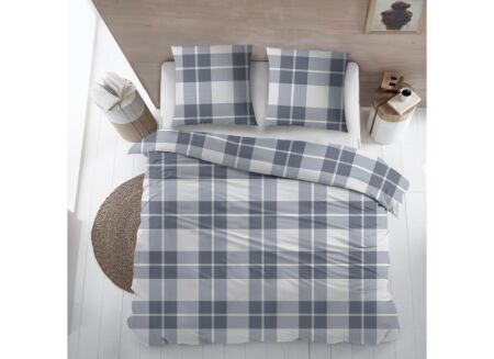Dekbedovertrek 140 x 200/220cm - flanel - elody navy