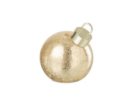 Kerstbal Ø20cm - glas - goud met LED