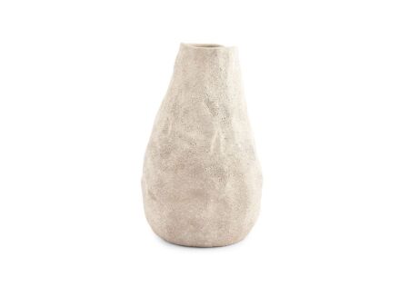 Vaas Cave 14,5x22cm - aardewerk - beige