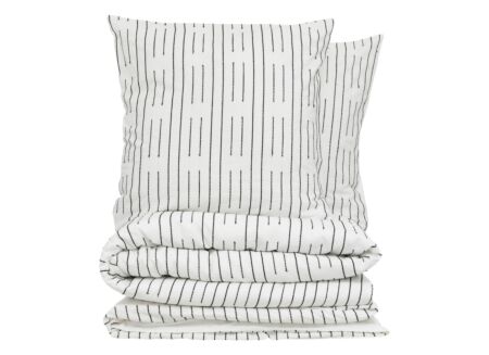 Dekbedovertrek Kain 240x220cm - katoen - wit & zwart