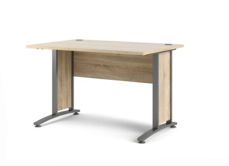 Bureau Prima 120x80x75cm - melamine - eik & zilver