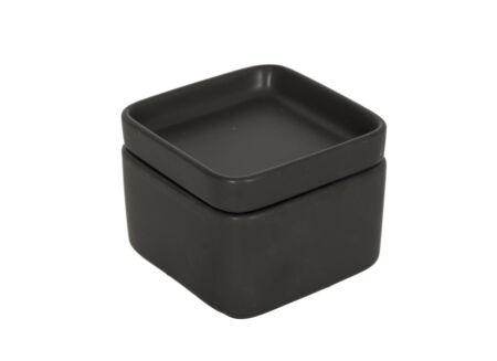 Voorraadpot Square Cup 10x10x5,5cm - keramiek - mat zwart