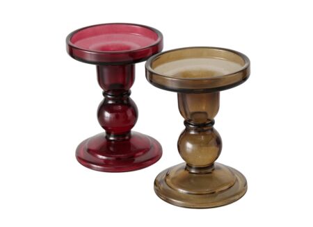 Kandelaar Lune H11cm rood groen