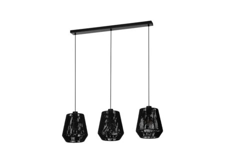 Hanglamp Persley 92x22cm 60W E27 staal zwart