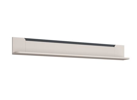 Wandrek Vodol 200x22x26cm - meubelplaat - zand/zwart