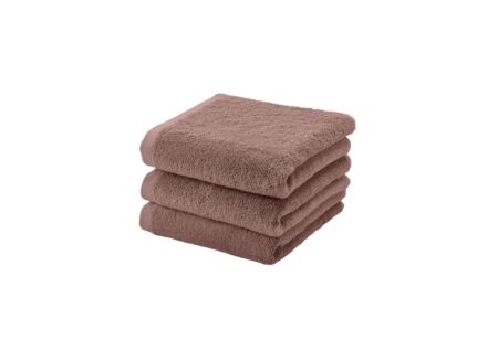 Handdoek Londen 55x100cm - katoen - terra