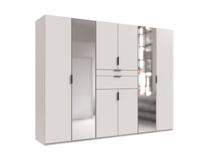 Kleerkast Moldau 270cm - decor - wit
