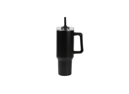 Thermosbeker Travel Mug 1,2L - roestvrij staal - zwart