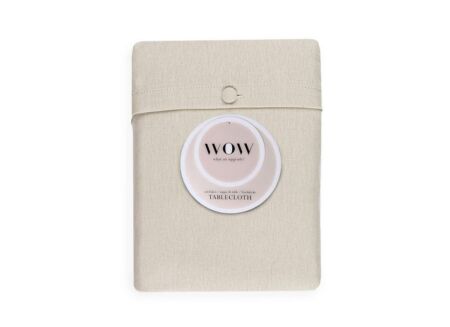 Tafelkleed WOW Essence 2pc 150x250cm - katoen & linnen - ivory