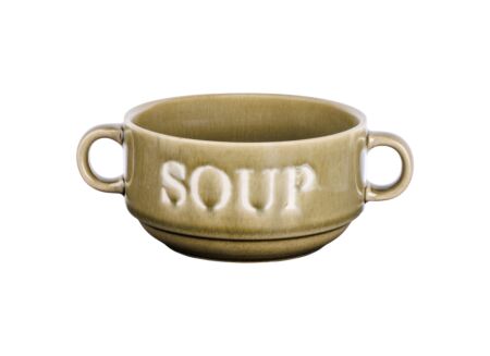 Soepkom Soup Ø12cm - aardewerk - groen