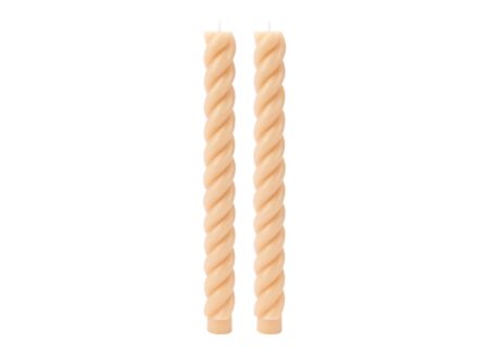 Kaars Swirl 7u - paraffine - caramel set van 2