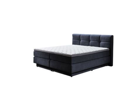 Boxspring BX2110 Portage 160x200cm - stof - grijsblauw met opbergruimte