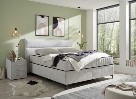 Boxspring Vlieland 180x200cm - stof - dove