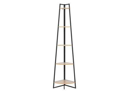 Hoekrek 32x32x180cm - hout & ijzer - beige