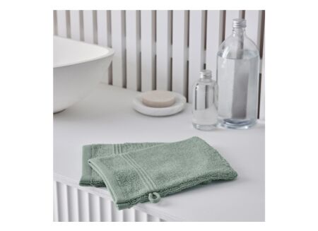 Washandje Essential  16x21cm celadon set van 2