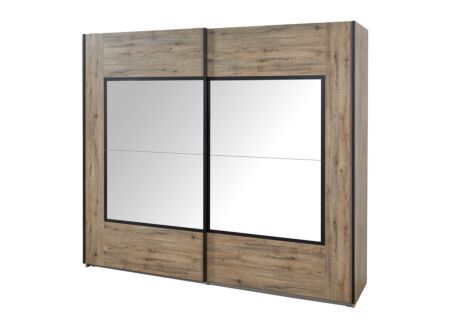 Schuifdeurkast 245cm - decor - scarlet eik