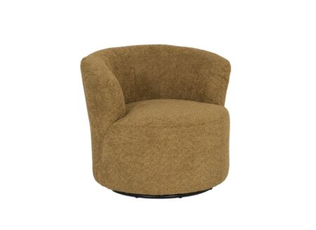 Draaifauteuil Vasto 83x80x71cm - stof - oker
