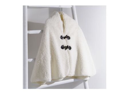 Poncho Snow 75x150cm stof ecru