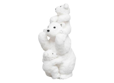 Kerstdecoratie Ijsbeer H52cm - kunststof - wit