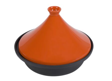 Tajine Ø30cm zwart/oranje
