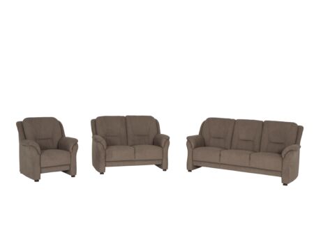 Zetel Marente 3+2+1-zit - stof - bruin