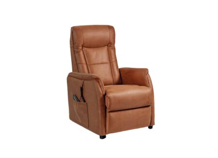 Relaxzetel Liam elektrisch stof cognac