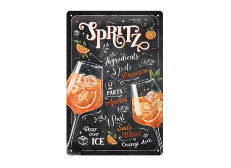 Plakkaat Aperol Spritz 20x30cm - metaal - meerkleurig