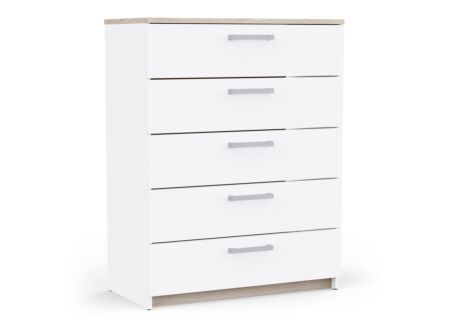 Commode Watson 80x41xH103cm - decor - wit/kronberg eik