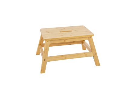 Opstapje 26x25x38,5cm - bamboe 1 trede