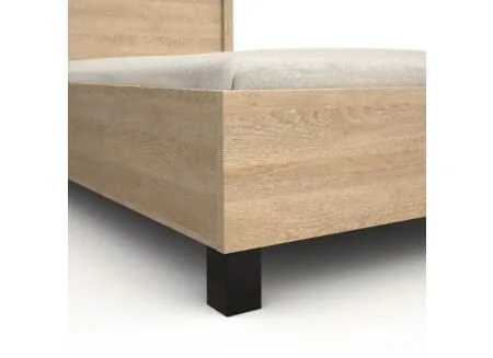 Detailfoto - Bed Tessa 140x200cm - melamine - zand eik
