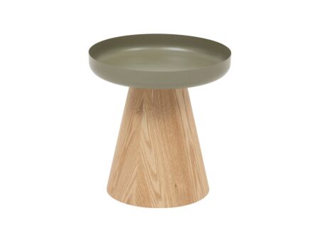 Bijzettafel Hercyna Ø40 - staal & MDF - groen