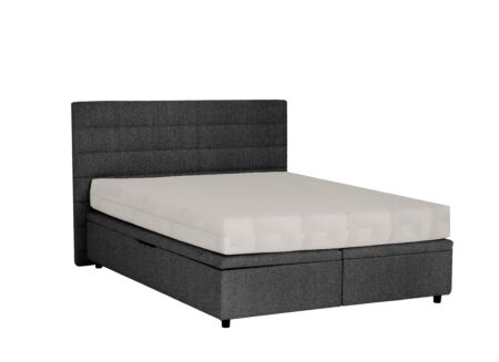 Bedbox Butterfly 160x200cm - stof - donkergrijs met opbergruimte