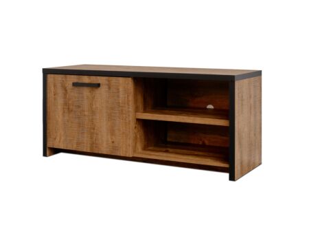 Tv-meubel Esther 126cm - meubelplaat - industriële eik