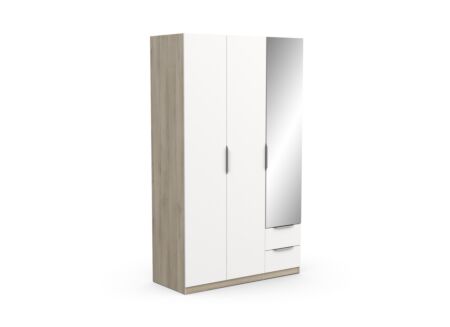 Kleerkast Ghost 119cm - decor - kronberg eik/wit
