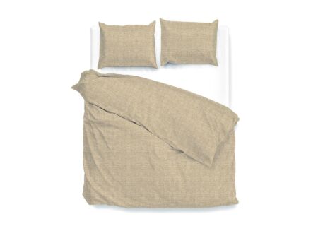 Dekbedovertrek Zohome 140x220cm - katoen - tan brown