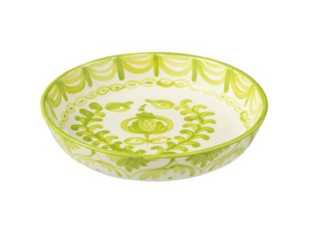 Kom Granada Ø25cm - keramiek - wit & groen